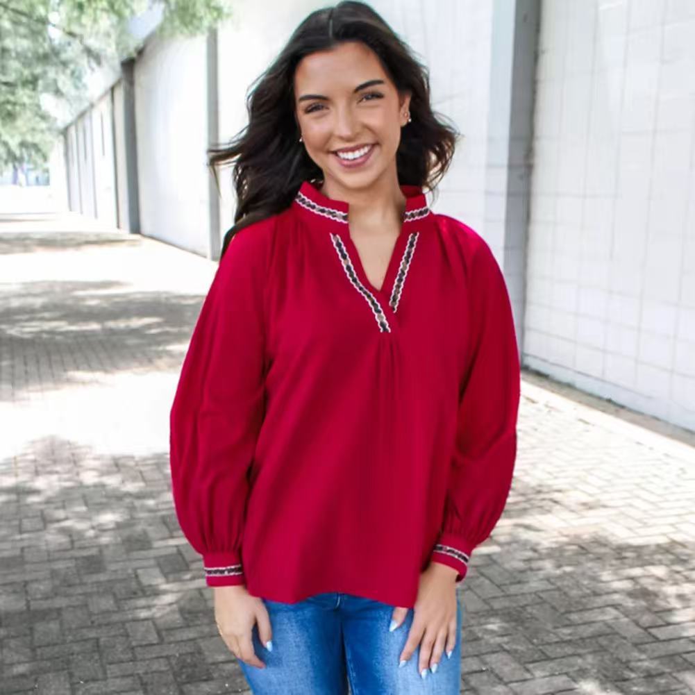 Printed Embroidered Shirt